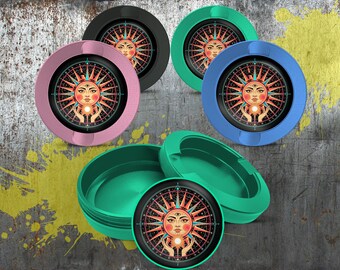 Third Eye Solar Goddess Snus Holder, Holiday Gifts For Her, Snus Container, Stocking Stuffers, Metal Dip Can, Snus Case, Tobacco Can, Xmas