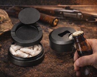 Groomsmen Gift Snus Holder - Nicotine Pouch Can with Bottle Opener, Bachelor Party, Personalized Tin