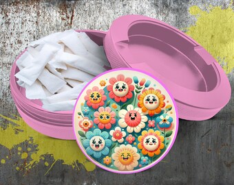 Happy Flower Power Snus Holder, Retro Flower Snus Container, Birthday Gift, Metal  Can, Gift For Him, Aluminum  Tin, Snus Pouch Storage