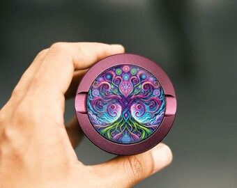 Tree Of Life Pill Organizer, Pill Box Travel, Gift For Her, Cute Pill Case, Birthday Gifts, Psychedelic Yggdrasil Pill Container,Trinket Box