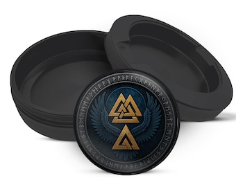 Valknut Wings Snus Holder, Dip Can,  Tin, Norse Snus Container, Metal Dip Can, Gift For Him, Aluminum Storage Tin, Snus Pouch Case