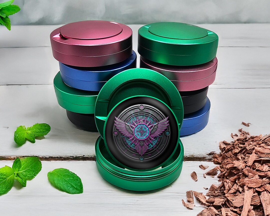 Cyberpunk Winged Circuit Emblem Snus Holder, Snus Container, Birthday ...