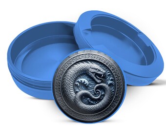 Oceanic Ouroboros Rune CircleSnus Holder, Snus Container, Birthday Gifts, Metal Dip Can, Gift For Him, Aluminum Storage Tin, Snus Pouch