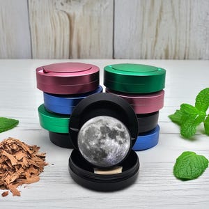 Full Moon Zin Container, Aluminum  Can, Travel Gift For Him,  User Gift, Snus Pouch Holder, Metal  Tin, Snus Storage, Birthday Gift