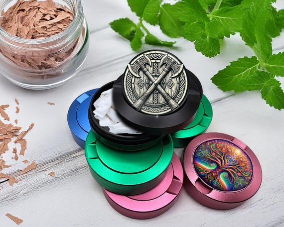 Viking Snus Container, Viking Shield Snus Holder, Gifts for Men, Nic Pouch  Can, Gift for Him, Norse Snus Container, Celtic Dip Can, Gift