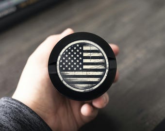 Lata con la bandera estadounidense, lata de metal para snus patriótica, regalo navideño para él, artículos para el hogar, contenedor de snus con la bandera estadounidense, soporte para snus de EE. UU., lata para mojar, lata para masticar