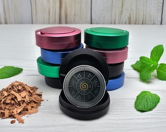 Elemental Spiral Snus Holder, Unique Gifts For Him, Snus Container, Stocking Stuffers, Nic Pouch Case, Gifts For Husband, Metal Dip Can