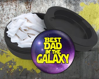Best Dad In The Galaxy Snus Holder, Holiday Gifts For Dad, Father Snus Can, Christmas Gifts For Men, Metal Dip Tin, Snus Pouch Storage