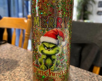 Christmas Sparkling Grinch tumbler
