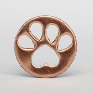 Dog Paw tag blank cutout charm for Enameling - 4 pieces