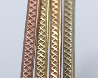 Ring making wire 3mm Criss Cross patterned wire, gallery wire, for making bangle bracelets