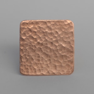 Hand hammered solid copper squares for soldering or DIY jewelry making