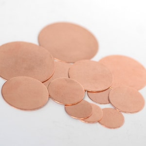 Pure Copper round disc blanks 1 1/2&quot; inch 38mm 20G