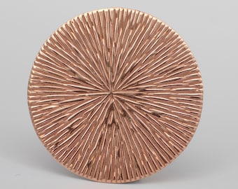 Solid Copper blank radiating sun pattern round disc 45mm 24g Cutout for Enameling - 2 Pieces