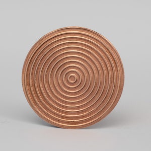 Koperen ronde metalen blanco: schijf met cirkelpatroon, doe-het-zelf sieradenbenodigdheden (3 stuks)