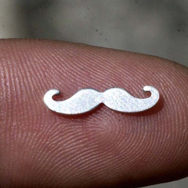 My MOST Tiny Moustache Blank Cutout for 24g Metalworking Soldering Stamping Texturing Blanks