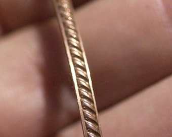 Ring Diagonal Lines Stock Shank 2.6mm 3 Feet Double Dots Metal Wire - Rings Bracelets Pendants Metalwork Variety of Metals