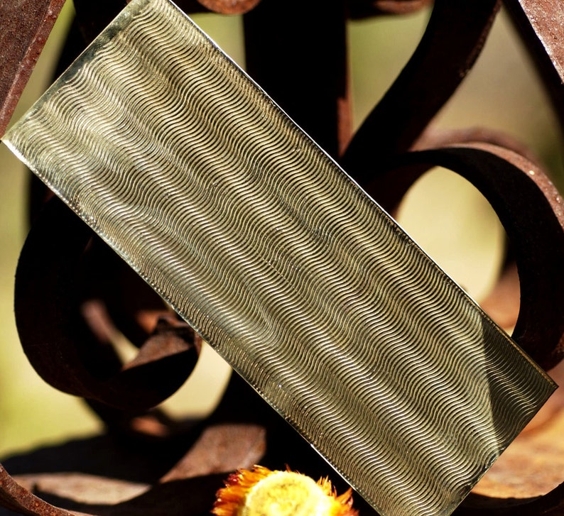 Brass Textured Metal Sheet Waves Pattern 20g 6 1/8 x 2 1/4 Etsy