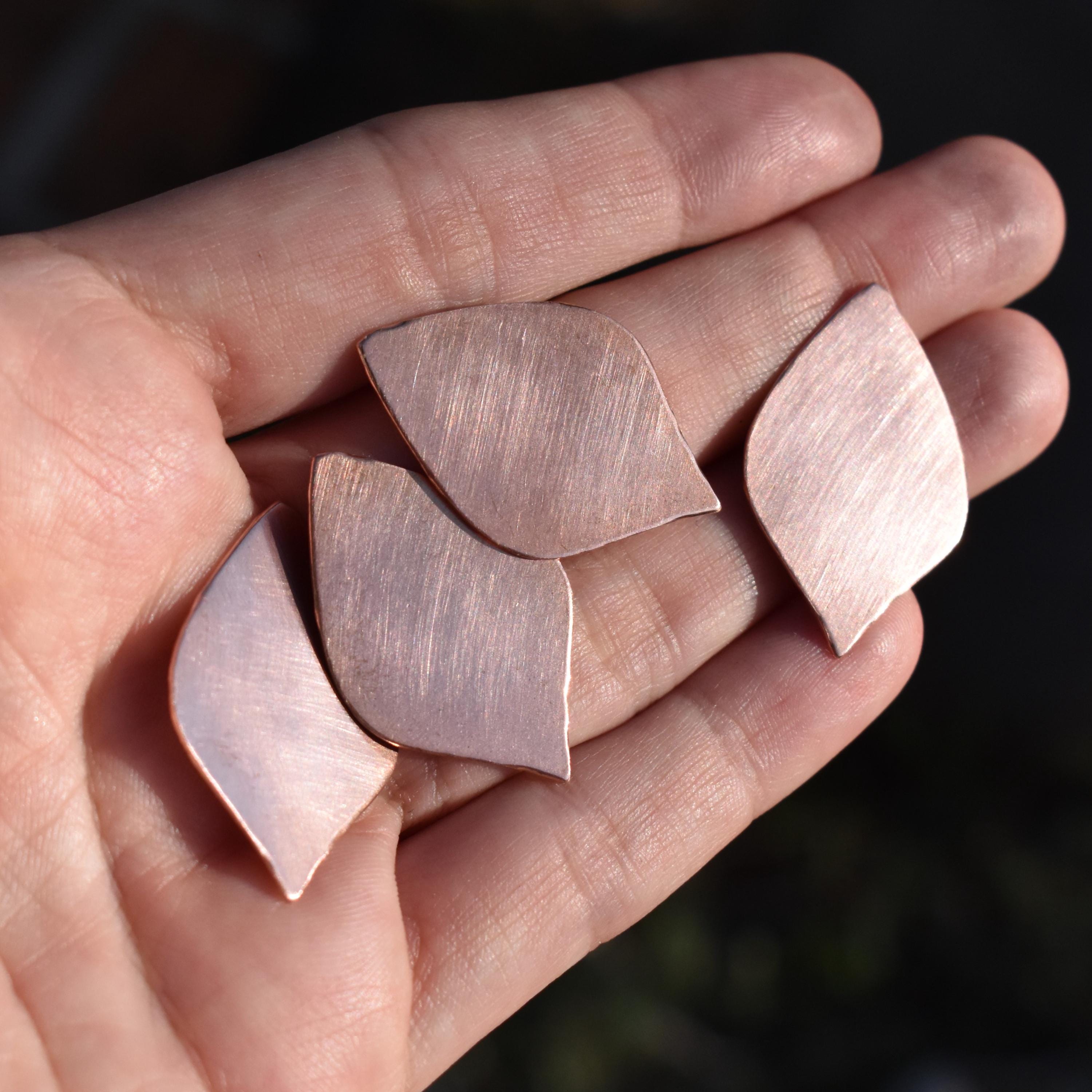Orecchini Pendente A Goccia Forma Di Foglia In Rame, Fatti A Mano, Eleganti, 4,2x2,9 Cm, Per Donna E Ragazza - 2