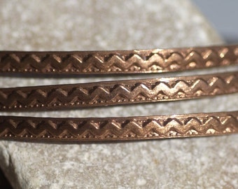 Wire Zig Zag Pattern Stock Shank 3.6mm Textured Metal Wire - Rings Bracelets Pendants Metalwork Variety Metals