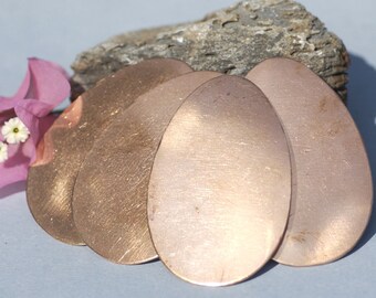 Copper Oval Shape Egg 64mm x 41mm 20g Blanks Shape for Copper Enameling Hand Stamping Texturing Blank