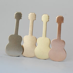 Gitarrenrohling Ausschnitt für Schmuckherstellung, Kupfer, Messing, Bronze, Neusilber 24g 22g 20g