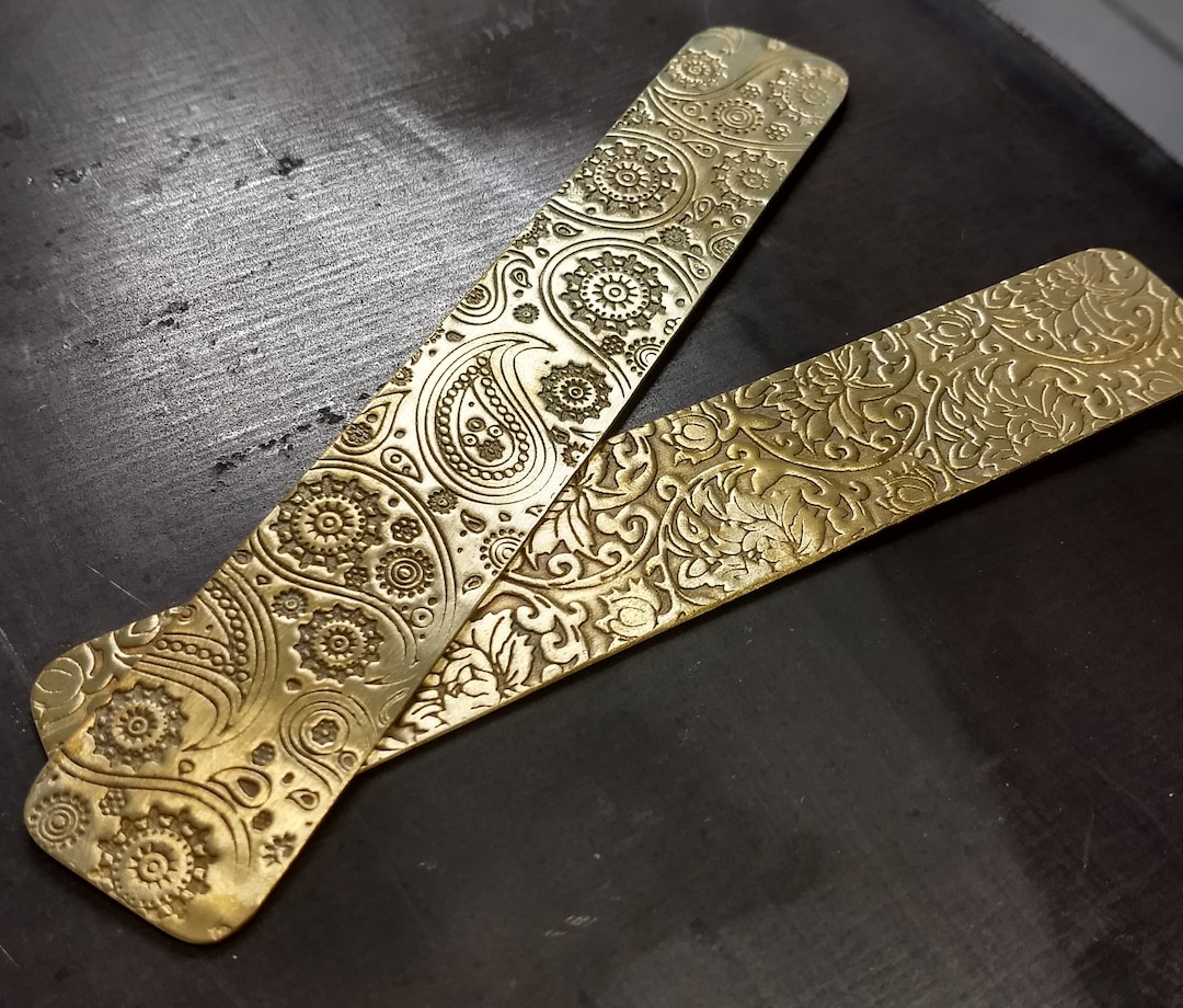 Paisley Metal Cuff Strip Bracelet Blanks Jewelry Making Supplies by
