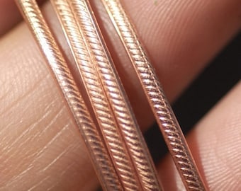 Textured Metal Wire: 1.9mm Copper Jewelry Making Wire - 3 Feet