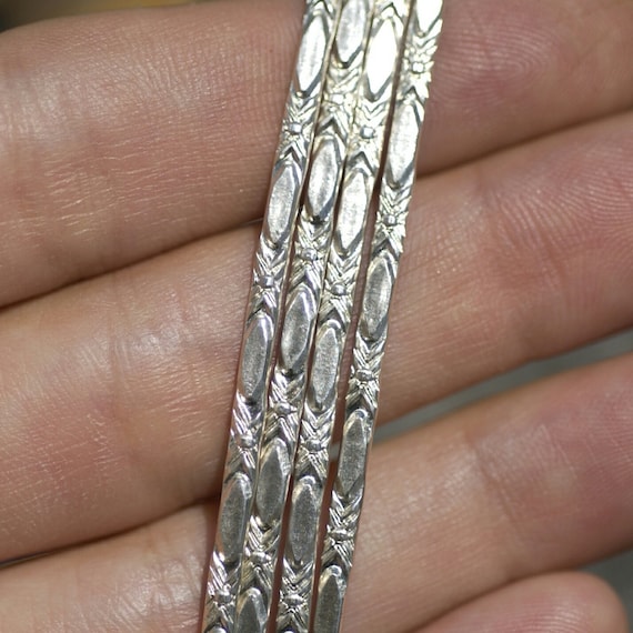 Sterling Silver gallery wire, patterned wire for making bracelets and rings  5.6mm wide thick flourish vines - Supply Diva