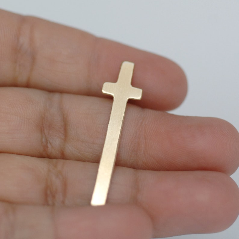 Long Cross Shapes Religious Pendant Blanks Copper Bronze Etsy