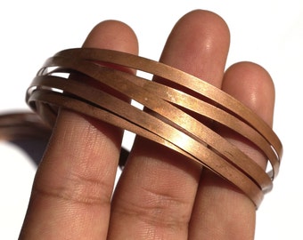 Copper Bezel Wire - Handmade - 5mm wide - 30 Gauge - 3 feet length