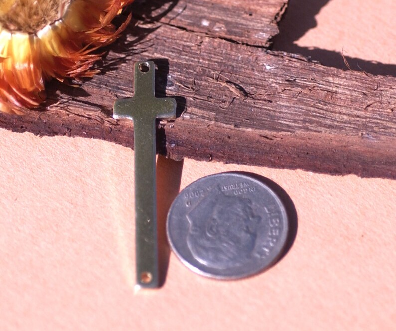Long Cross Shapes Religious Pendant Blanks Copper Bronze Etsy