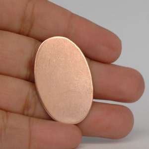 Kupfer Oval 34 x 22 mm 22g Form Kupfer Rohlinge für Emaillierung Stempeln Texturierung - 6 Stück