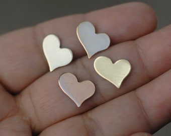 Heart Blank 10mm x 12.5mm Cutout for Enameling Stamping Texturing Blanks