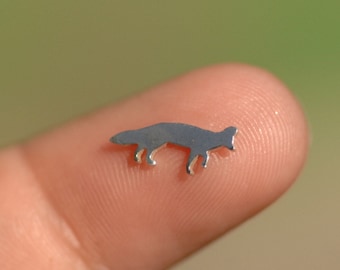 My MOST Super Tiny Realistic Foxy Fox Blank Metal Cutout for 24g DIY Tiny Blanks for Jewelry Making Mini shapes, Supplies by SupplyDiva