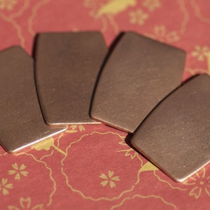Copper Rectangle Jewelry Blanks: 22 Gauge, 27x19mm (4 Pieces)