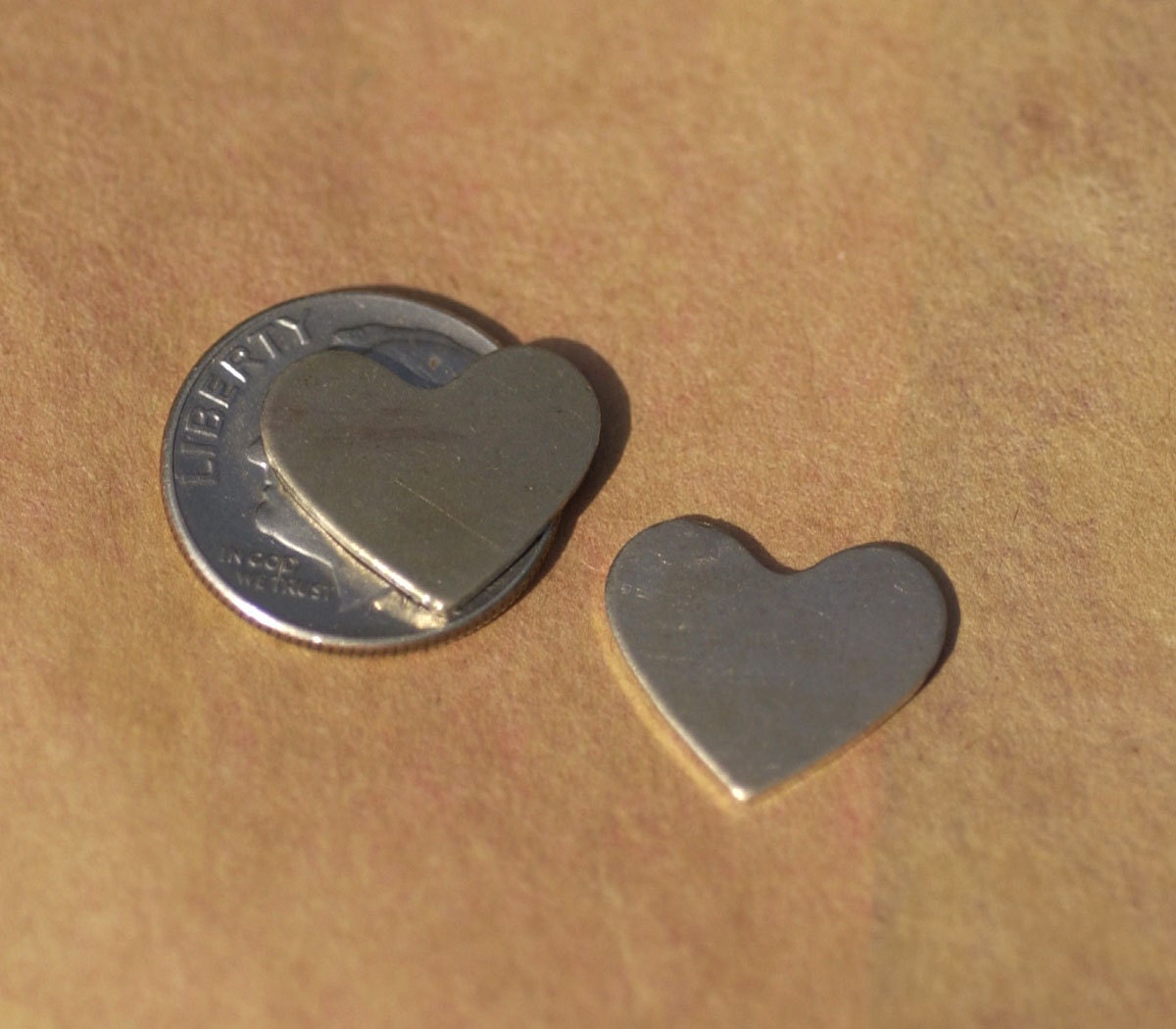 Small Classic Heart 15mm X 13mm Metal Blanks for Making