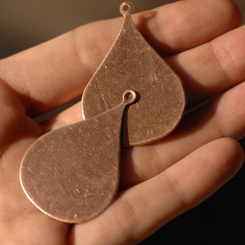 Copper Blanks Arabic teardrop Earring Shape Blanks for Etsy