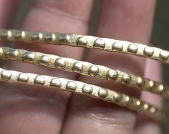 Bronze Ring Stock Shank 3.5mm Dots Textured Metal Wire - Rings Bracelets Pendants Metalwork