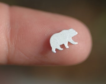 My MOST Super Tiny Realistic Bear Blank Metal Cutout for 24g DIY Tiny Blanks for Jewelry Making Mini shapes, Supplies by SupplyDiva