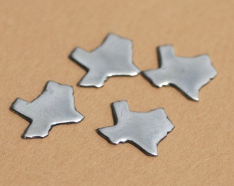Bronze or Brass or Copper Tiny Texas State Blanks Cutout for DIY Jewelry Stamping Texturing Blank - Jewelry Supplies - 6 pieces Mini shape