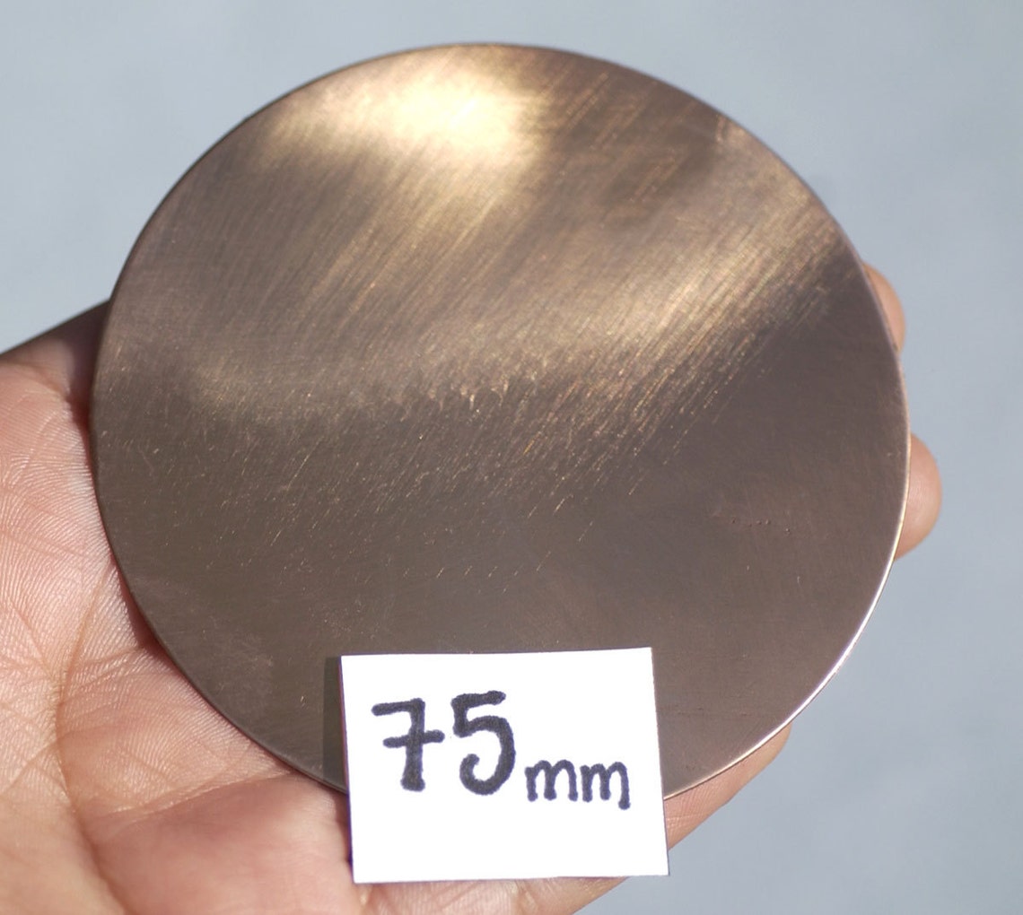 75mm Copper Blank Disc 24G Cutout for Copper Enameling or Etsy