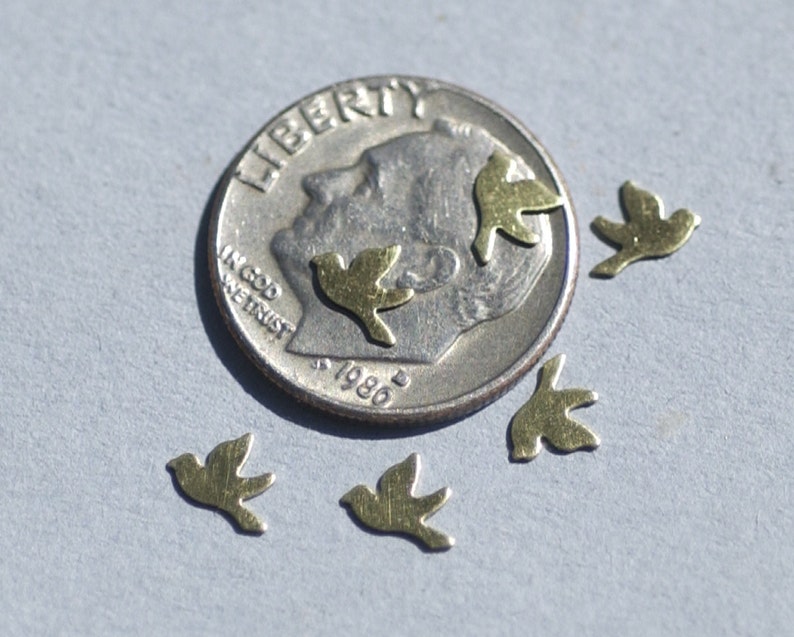 Supplies by SupplyDiva My MOST Super Tiny Bird Blank Cutout for 24g DIY Jewelry Soldering Tiny Blanks for Jewelry Making Mini shape