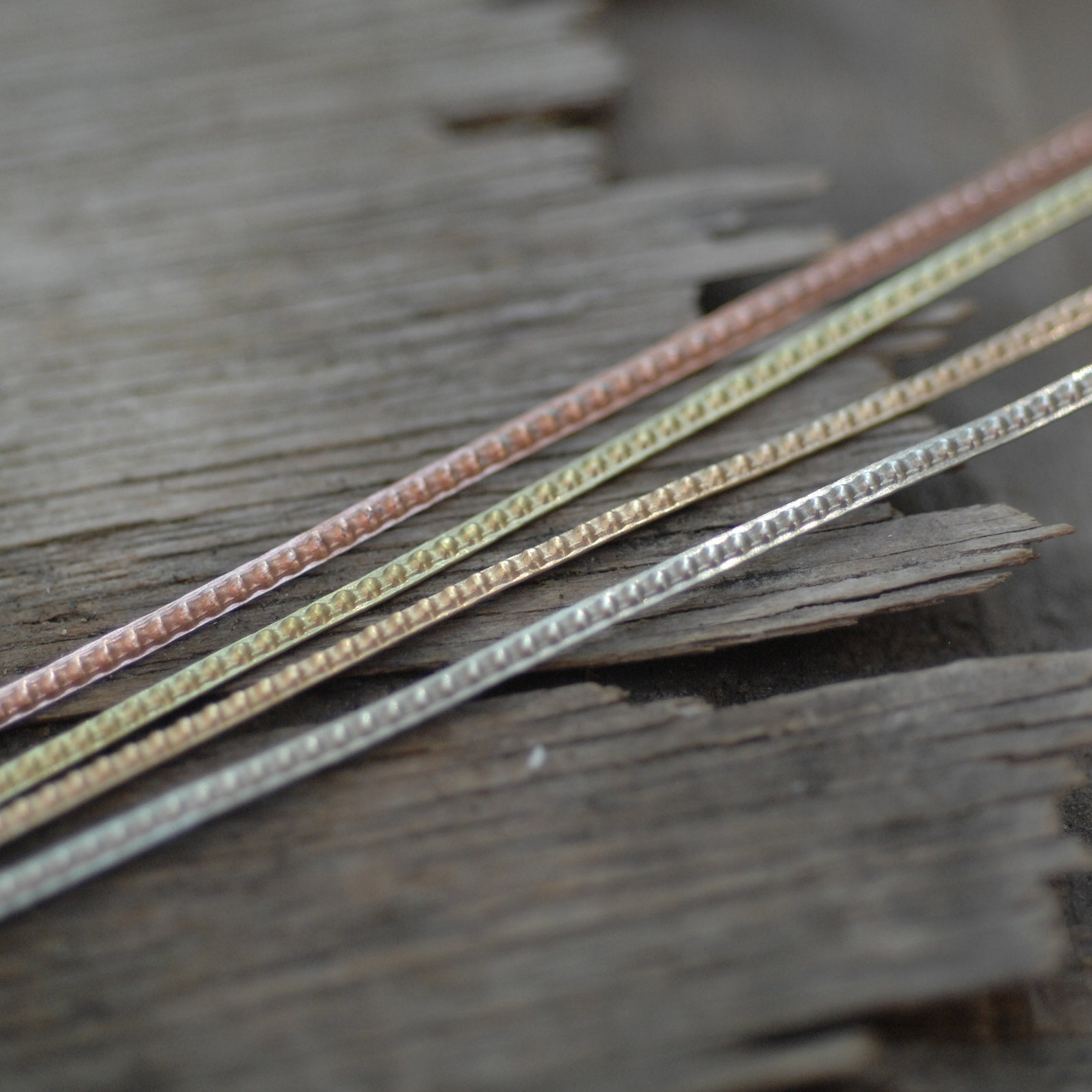 Wire Matte Finish Rings Patterned Gallery Wire Fine Dots Ring Shank 1.7mm Textured Metal Wire 4 ...