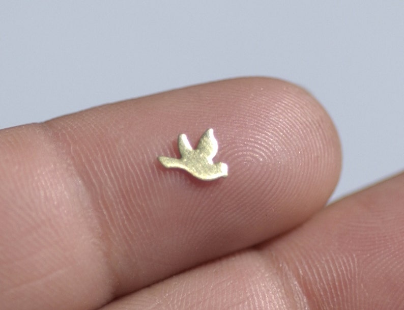 Supplies by SupplyDiva My MOST Super Tiny Bird Blank Cutout for 24g DIY Jewelry Soldering Tiny Blanks for Jewelry Making Mini shape