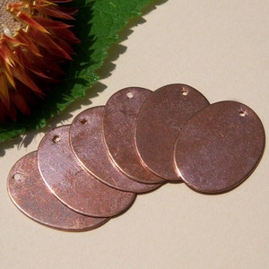 Kupfer Ovale Rohlinge 21mm x 16mm 24g ovale Form zum Kupfer Emaillieren oder Stempeln von Texturrohlingen - Emaillezubehör von VersorgungDiva