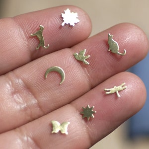 My MOST Super Tiny Figures Blanks 24g Cutout Cat Dog Moon Star Dragonfly Butterfly Maple Leaf Bird Mini shape, Supplies by SupplyDiva