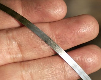 Nickel Silver Bezel Wire - Handmade - 3mm wide - 28 Gauge - 10 feet length