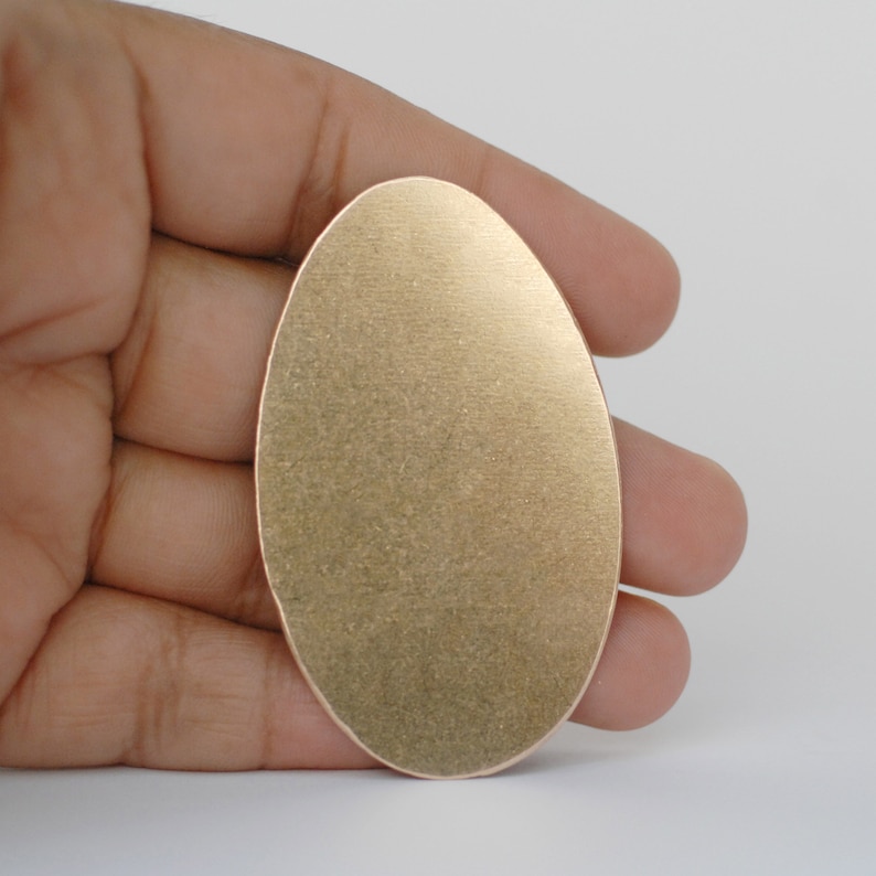 Large oval shapes metal blanks for making jewelry 56mm x 34mm Etsy