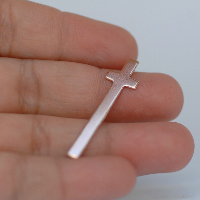 Long Cross Shapes Religious Pendant Blanks Copper Bronze Etsy